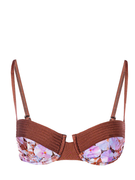 Bikini Сутиен Флорален Кафяв Флорален