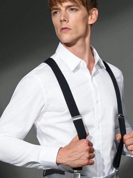 Black Suspenders Silver Clips 12mod15 Black Suspenders Silver Clips 12mod15