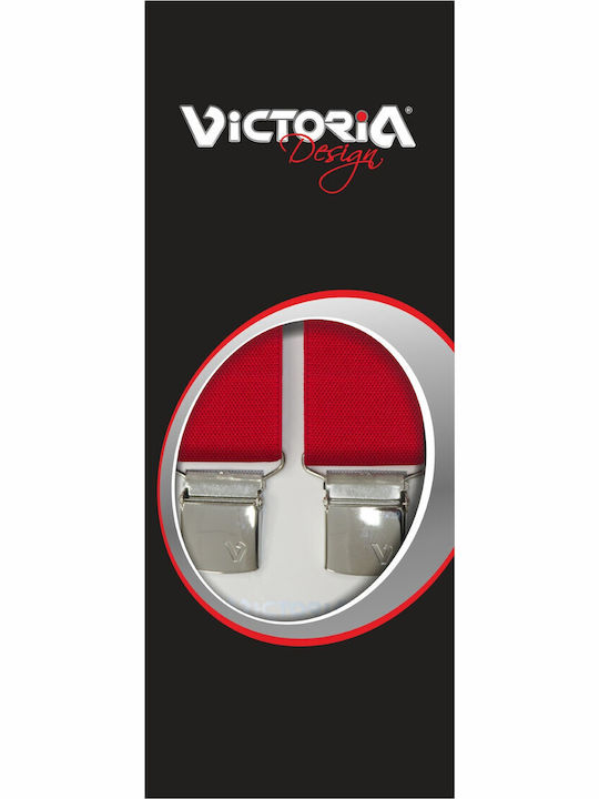 Victoria Suspenders Monochrome Red
