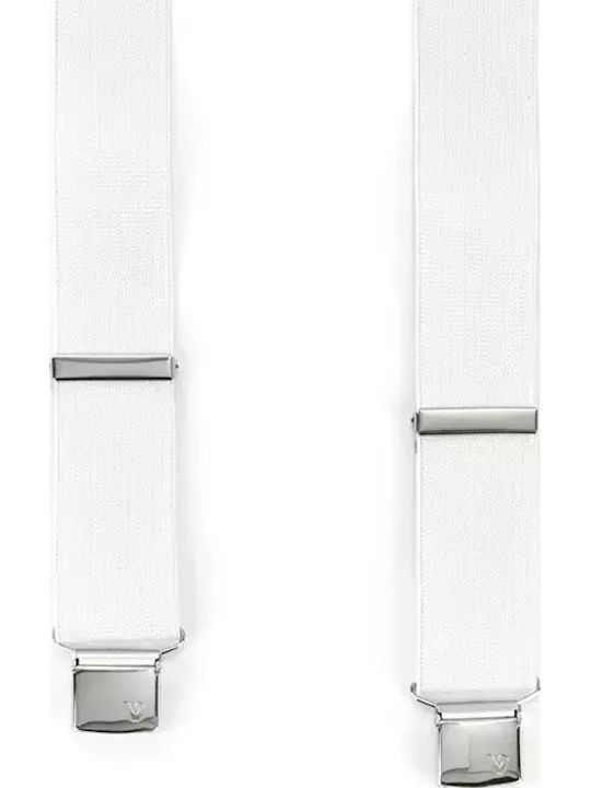 Victoria Suspenders Monochrome White