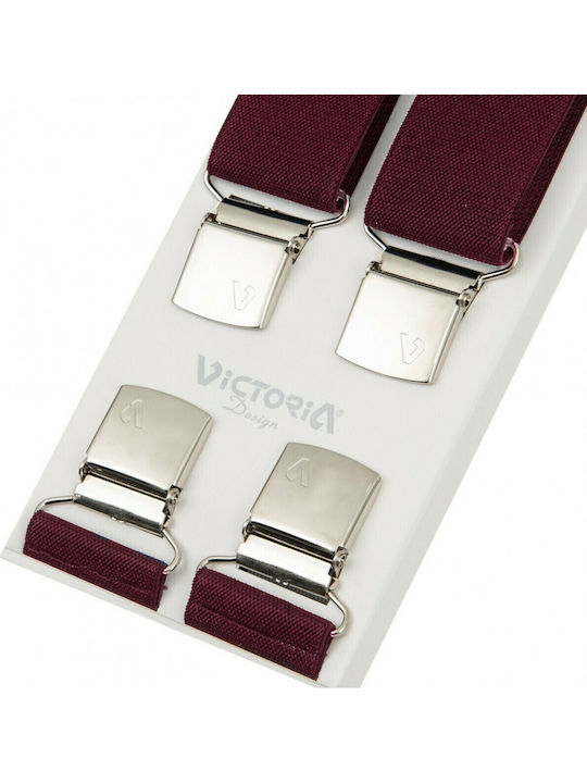 Victoria Suspenders Monochrome Burgundy Victoria Suspenders Monochrome Burgundy