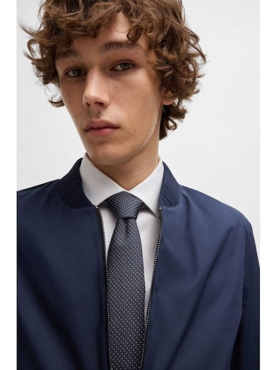 Hugo Men's Tie Silk in Navy Blue Color