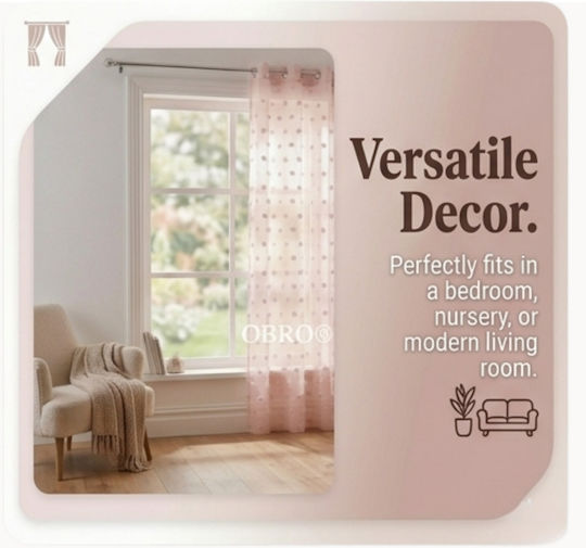 Vorhang mit Grommets Rosa 140x260cm