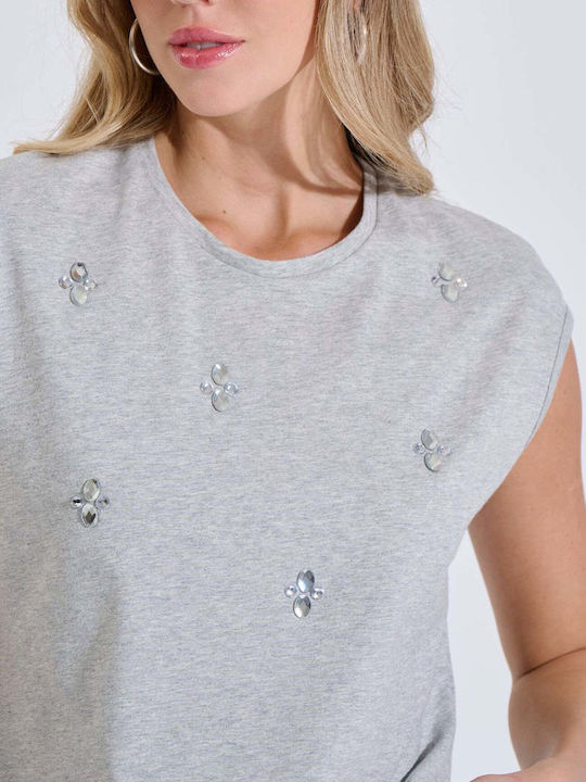 Women's Cotton Sleeveless Top Grey