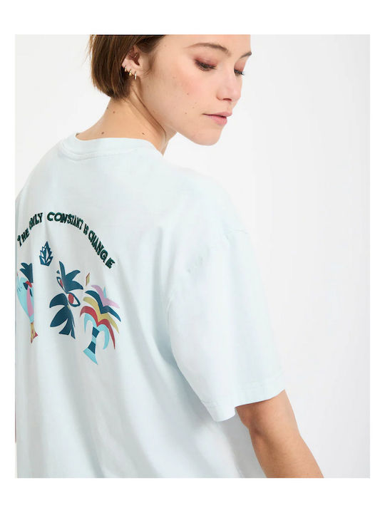 Γυναικείο Oversized T-shirt Light Blue Acid