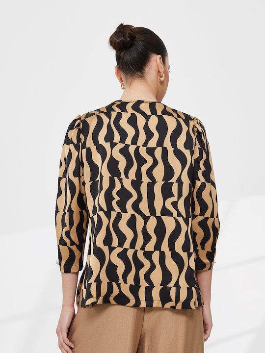 Bluza Damă Mânecă Lungă Maro