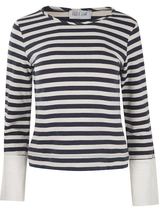 Women's Cotton Striped Blue Blouse