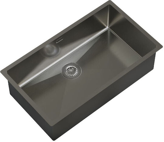 Helika Nova 100b Chiuvetă Sub Masă Inox 79x45cm Gri