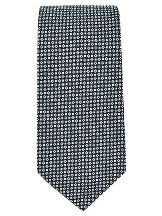 Boss Ανδρική Γραβάτα Μεταξωτή με Σχέδια σε Navy Μπλε Χρώμα