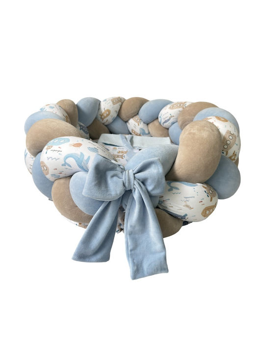 Catriss Perna Pentru Bebelusi Tip Cuib Albastru Deschis 60x80cm