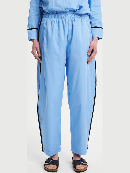 Women's Light Blue Set with Trousers with Rubber Band