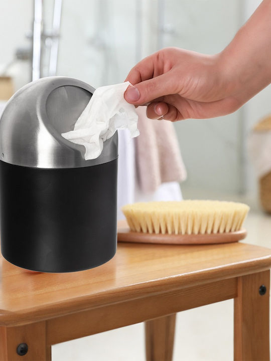 Orion Inox Bathroom Bin 1.2lt Gray