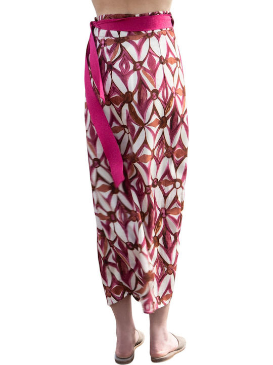 Μιντι Κρουαζε Φουστα Aggel Knitwear Fuchsia Μιντι Κρουαζε Φουστα Aggel Knitwear Fuchsia
