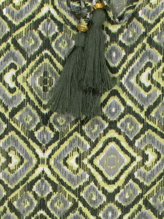 Summer Mini Satin Khaki Dress