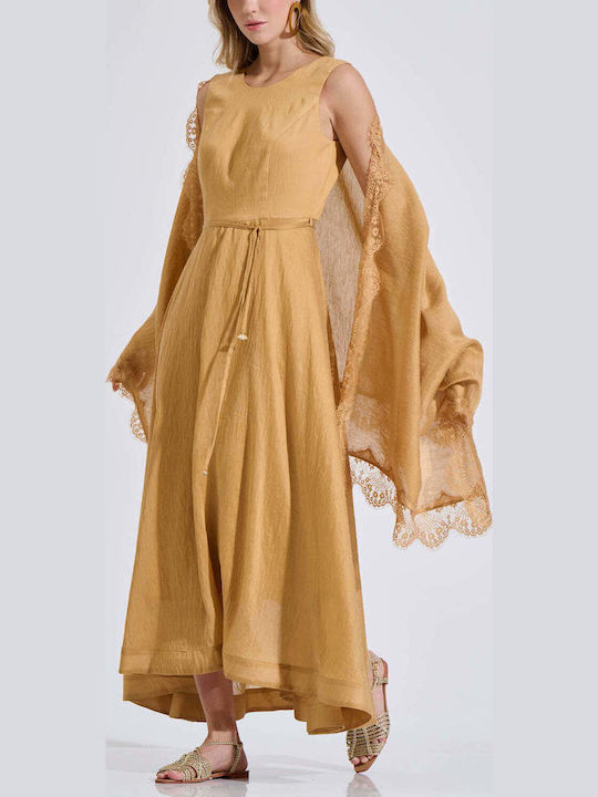 Summer Midi Dress Beige