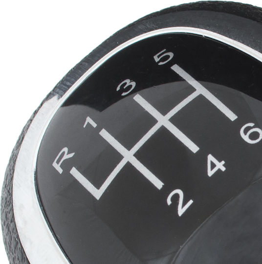 Nissan Qashqai Ii 13-20 Gear Shift Knob Black + Chrome 6 Speeds