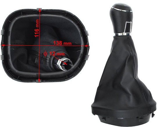 Vw Touran Ii 10-16 Gear Shift Knob + 6-speed Gaiter