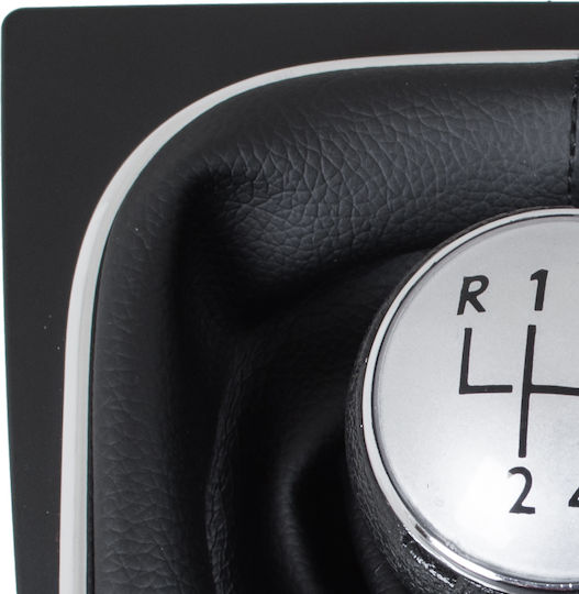 Vw Touran 09-12 Silver + Black Gear Shift Knob Chrome Frame 5 Speed