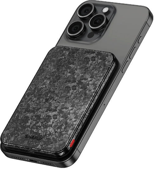 Sharge CarbonMag MagSafe Външна Батерия 5000mAh 20W Power Delivery Сива