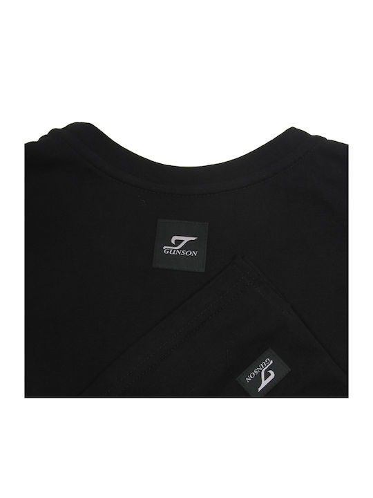 Kurzarm Herrenbluse Schwarz