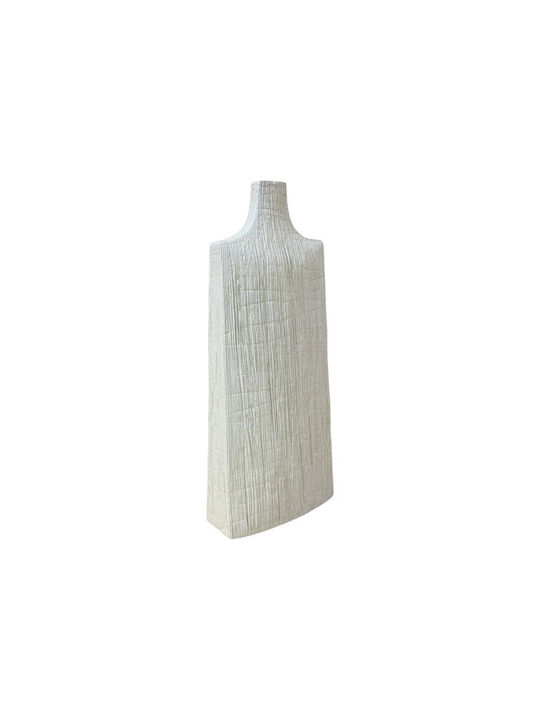 Espiel Decorative Polyresin Vase Ecru 14.5x6.5xH34cm
