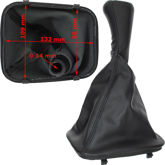 Bmw 3 E36 90-00 Gear Shift Knob Black Eco-leather + Black Boot 5-speed Frame