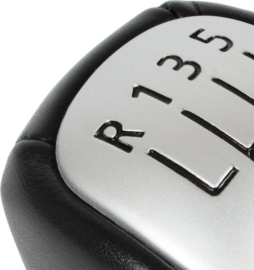 Renault Laguna Iii 07-15 6-speed Gear Shift Knob Black Eco Leather + Silver