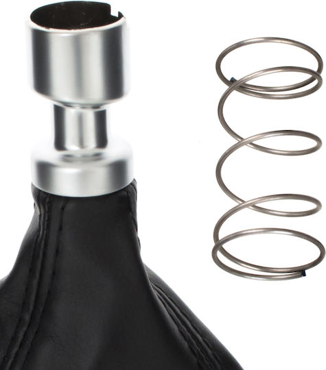 Ford Focus Mk3 11-14 Gear Shift Knob Black Eco Leather + Silver + Gaiter Frame 6 Speed