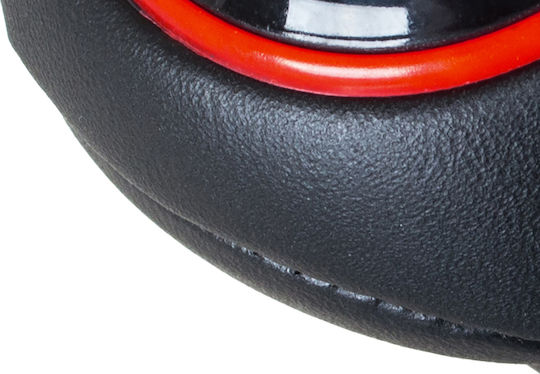 Audi Seat Skoda Vw Gear Shift Knob Black + Red Ring + Chrome 6 Speeds