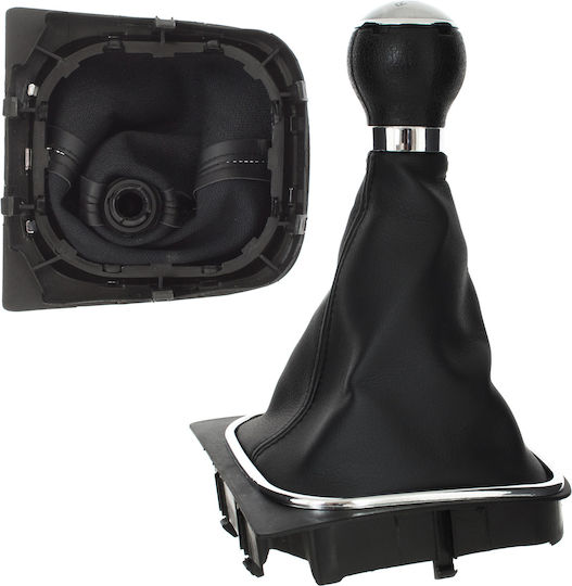 VW Turan 09-12 Mâner Schimbător Viteze Argintiu + Negru Cadru Cromat 6 Viteze