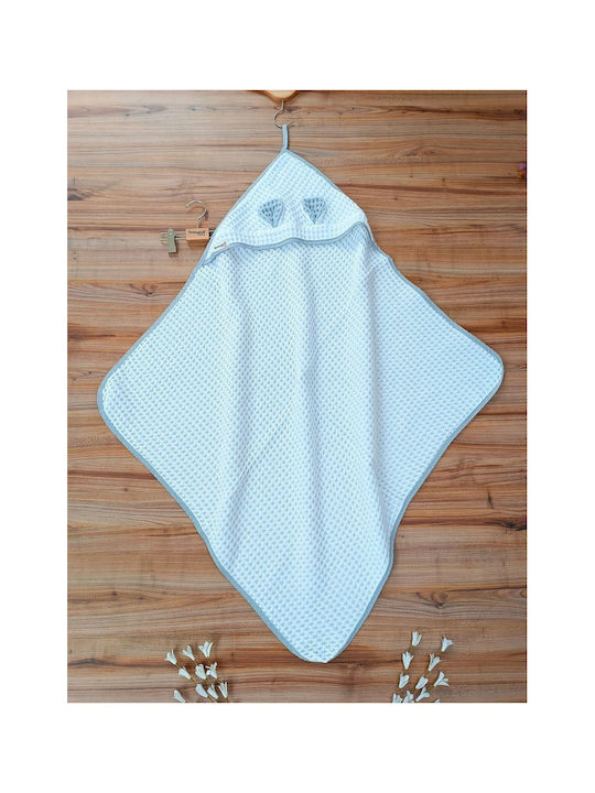 SteweHome Baby Blanket Nursery Swaddling Cotton White 100x90cm