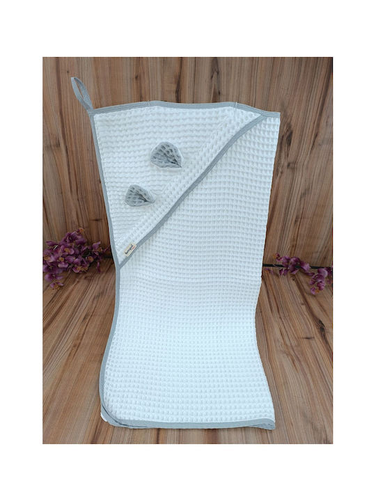SteweHome Baby Blanket Nursery Swaddling Cotton White 100x90cm