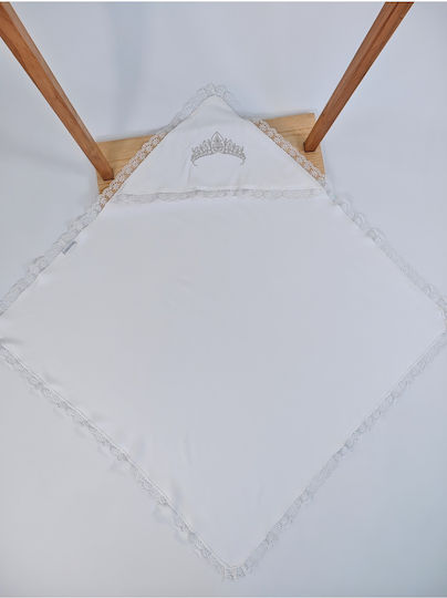 SteweHome Nursery Swaddling Cotton Ecru Blanket 90x90cm