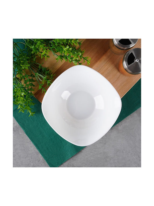 Orion Square White Glass Ice Cream Serving Bowl 11.5x11.5cm