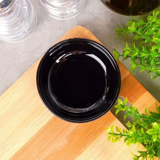 Siaki Collection Bol Servire Înghețată Rotund Ceramic Negru cu Diametru 9 cm