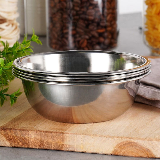 Excellent Houseware Μπωλ Σερβιρίσματος για Ντιπ Στρογγυλό Inox Γκρι με Διάμετρο 11εκ. 4τμχ