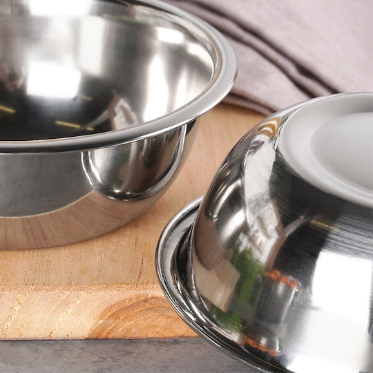 Excellent Houseware Съд За Сервиране За Потапяне Кръгла Inox Сив С Диаметър 11см 4 Бройки