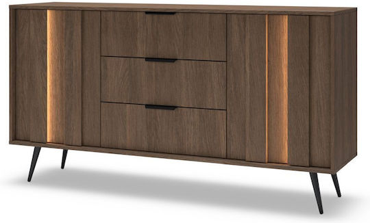 Bufet Amaro Din Lemn Cu Sertare Nuc 153.5x40x82.6cm