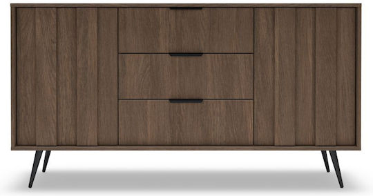 Bufet Amaro Din Lemn Cu Sertare Nuc 153.5x40x82.6cm