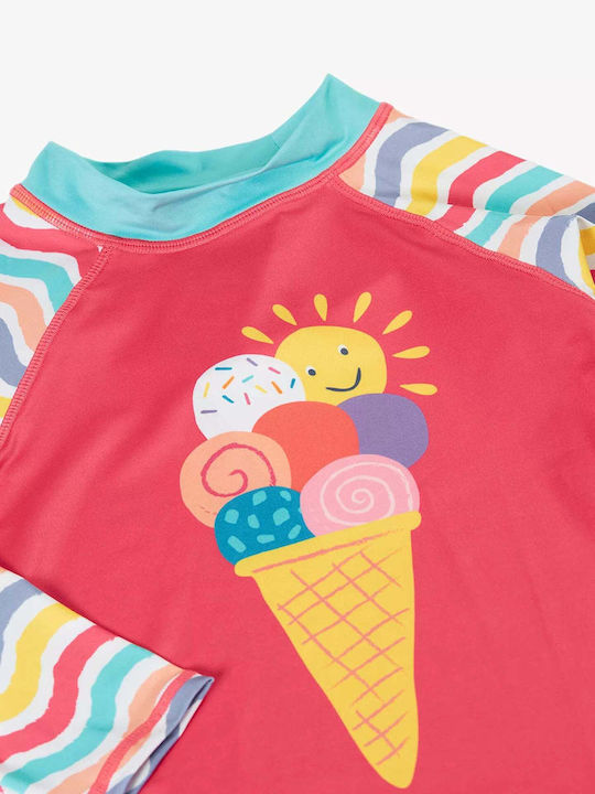 Frugi Kids Swimwear Rashguard With Long Sleeve Light Blue