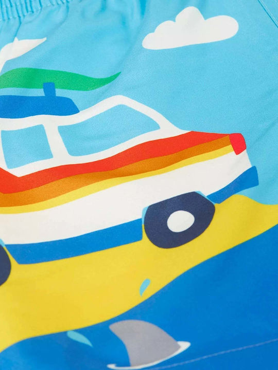 Frugi Kids Swimwear Swim Shorts Blue Skies Beach SHS208 2-3Y