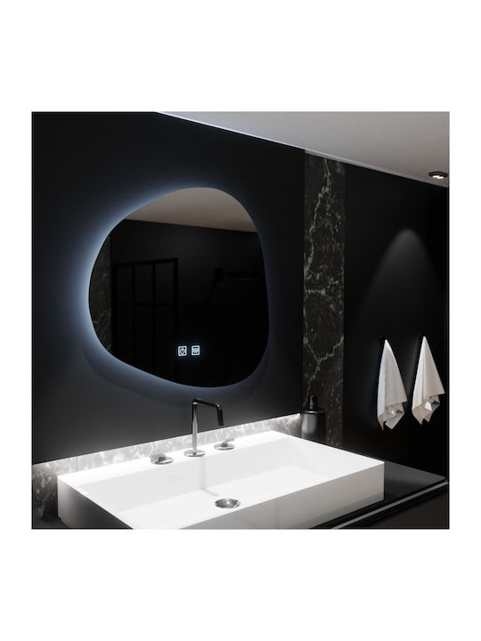Alista Home Ορθογώνιος Καθρέπτης Μπάνιου Led Αφής 60x60cm Μπεζ