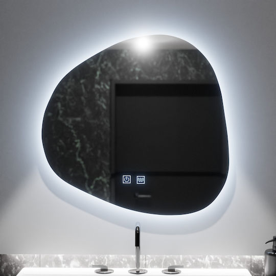 Alista Home Ορθογώνιος Καθρέπτης Μπάνιου Led Αφής 60x60cm Μπεζ