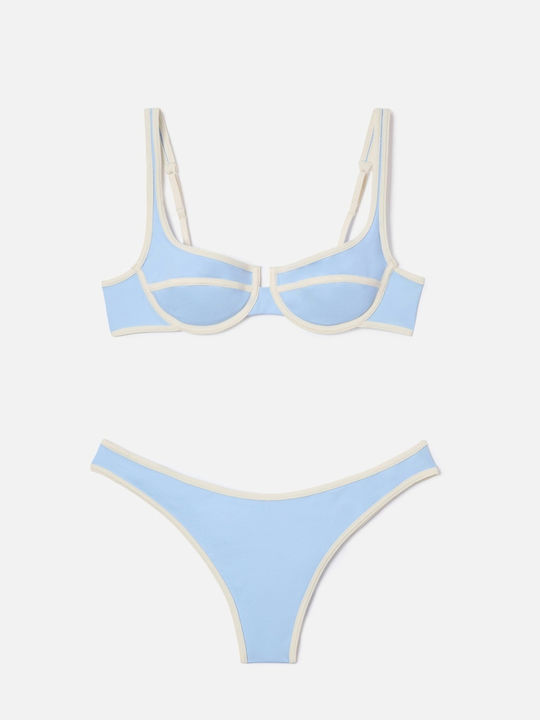 Bikini Σουτιέν με Ενίσχυση Light Blue/white