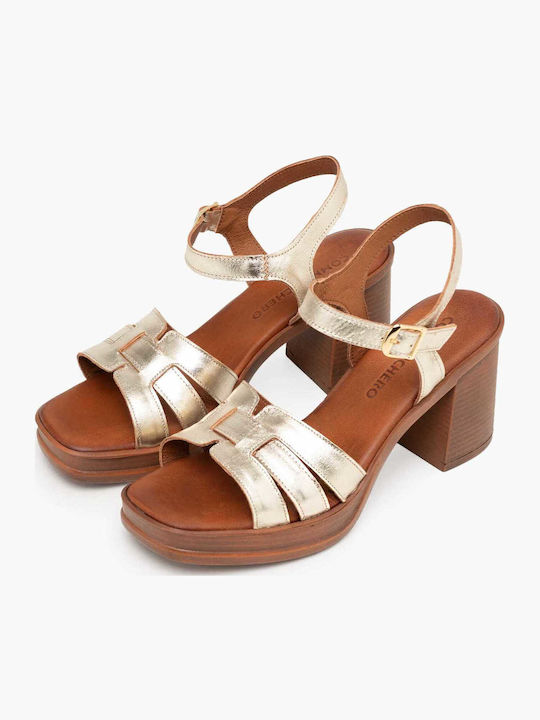 Damen Sandalen Leder Tabac Braun