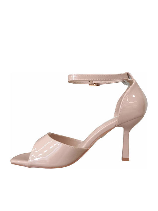 Damen Sandalen aus Lackleder Rosa