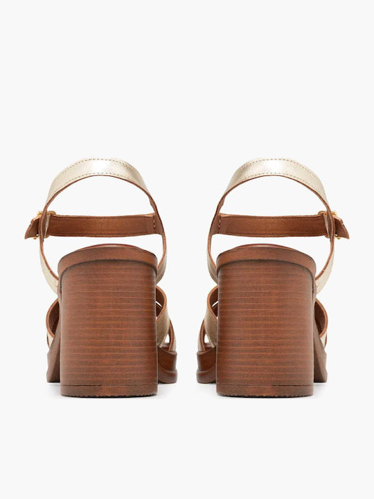 Damen Sandalen Leder Tabac Braun