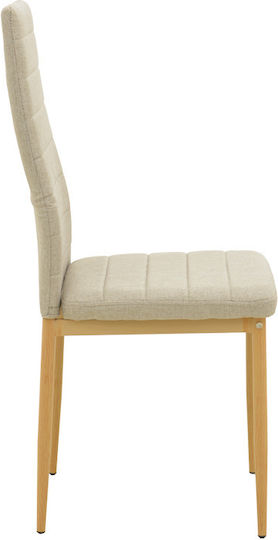 Parker Стол За Трапезария с Текстилна Обшивка Бежов 39.5x48x95см