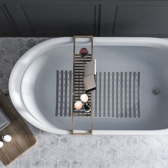 Relaxdays Covoare Antiderapante Cada De Baie Cu Ventuze Gri 38x69cm