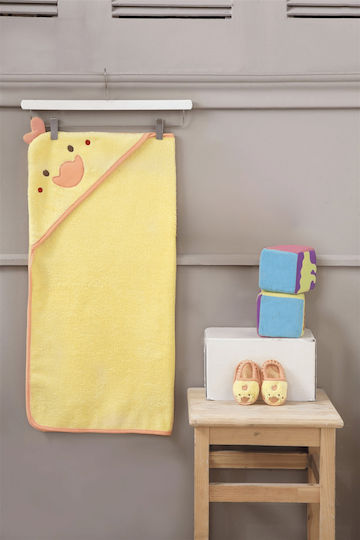 SteweHome Baby-Badetuch mit Kapuzen Ecru 100x75cm